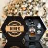 Whiskey Decanter Personalized Groomsmen Whiskey glasses and Decanter Gift Set - MINER Name