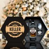 Whiskey Decanter Personalized Groomsmen Whiskey glasses and Decanter Gift Set - KELLER Name