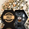 Whiskey Decanter Personalized Groomsmen Whiskey glasses and Decanter Gift Set - JOLLY Name