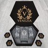 Wedding Elegance Decanter And 4 Whiskey Glass Set Personalized, Birthday Gifts - VENEZIA Name