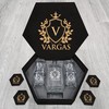Wedding Elegance Decanter And 4 Whiskey Glass Set Personalized, Birthday Gifts - VARGAS Name