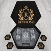 Wedding Elegance Decanter And 4 Whiskey Glass Set Personalized, Birthday Gifts - REYNOSO Name