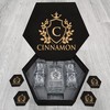 Wedding Elegance Decanter And 4 Whiskey Glass Set Personalized, Birthday Gifts - CINNAMON Name