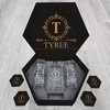 Personalized Whiskey Decanter Set with Wood Box Elegance Gifts For Groomsmen, Boyfriend, Dad - TYREE Name