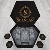 Personalized Whiskey Decanter Set with Wood Box Elegance Gifts For Groomsmen, Boyfriend, Dad - SCANLAN Name