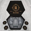 Personalized Whiskey Decanter Set with Wood Box Elegance Gifts For Groomsmen, Boyfriend, Dad - ROHR Name