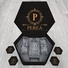 Personalized Whiskey Decanter Set with Wood Box Elegance Gifts For Groomsmen, Boyfriend, Dad - PEREA Name
