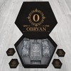 Personalized Whiskey Decanter Set with Wood Box Elegance Gifts For Groomsmen, Boyfriend, Dad - OBRYAN Name