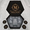 Personalized Whiskey Decanter Set with Wood Box Elegance Gifts For Groomsmen, Boyfriend, Dad - MELTON Name