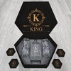 Personalized Whiskey Decanter Set with Wood Box Elegance Gifts For Groomsmen, Boyfriend, Dad - KING Name
