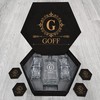Personalized Whiskey Decanter Set with Wood Box Elegance Gifts For Groomsmen, Boyfriend, Dad - GOFF Name