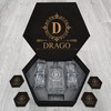 Personalized Whiskey Decanter Set with Wood Box Elegance Gifts For Groomsmen, Boyfriend, Dad - DRAGO Name