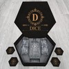 Personalized Whiskey Decanter Set with Wood Box Elegance Gifts For Groomsmen, Boyfriend, Dad - DICE Name