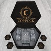 Personalized Whiskey Decanter Set with Wood Box Elegance Gifts For Groomsmen, Boyfriend, Dad - COPPOCK Name