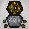 Personalized Wedding Elegance Decanters With Box And Whiskey Glass Set - RABER Name