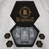 Personalized Whiskey Decanter Set with Wood Box Elegance Gifts For Groomsmen, Boyfriend, Dad - BUSHMAN Name