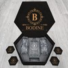 Personalized Whiskey Decanter Set with Wood Box Elegance Gifts For Groomsmen, Boyfriend, Dad - BODINE Name