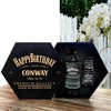 Customized Decanter Set with Wood Box Birthday Gifts For Men, Dad, Boyfriend - CONWAY Name