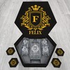Personalized Wedding Elegance Decanters With Box And Whiskey Glass Set - FELIX Name