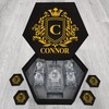 Personalized Wedding Elegance Decanters With Box And Whiskey Glass Set - CONNOR Name