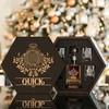 QUICK Whisky Decanter set (Wooden box + Decanter + 4 Glasses + 4 Coasters)