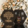 TABER Whisky Decanter set (Wooden box + Decanter + 4 Glasses + 4 Coasters)
