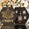 CRIST Whisky Decanter set (Wooden box + Decanter + 4 Glasses + 4 Coasters)