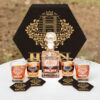 HEIN - WHISKEY SET (Wooden box + Decanter + 4 Glasses + 4 Coasters)