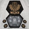 WELSCH Name - Personalized Whiskey Decanter and Glasses Gift Set for Groomsman, Boyfriend, Dad