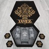 XAVIER Name - Personalized Whiskey Decanter and Glasses Gift Set for Groomsman, Boyfriend, Dad