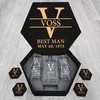 VOSS Name - Personalized Whiskey Glasses And Decanter Set - Best Man Gift, Groomsman Gift, Wedding Gift, Boy Friend Gift Idea