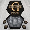 GALLIMORE Name - Personalized Whiskey Glasses And Decanter Set - Best Man Gift, Groomsman Gift, Wedding Gift, Boy Friend Gift Idea