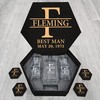 FLEMING Name - Personalized Whiskey Glasses And Decanter Set - Best Man Gift, Groomsman Gift, Wedding Gift, Boy Friend Gift Idea