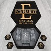 ECKHARDT Name - Personalized Whiskey Glasses And Decanter Set - Best Man Gift, Groomsman Gift, Wedding Gift, Boy Friend Gift Idea