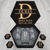 DUKES Name - Personalized Whiskey Glasses And Decanter Set - Best Man Gift, Groomsman Gift, Wedding Gift, Boy Friend Gift Idea