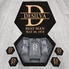 DESILVA Name - Personalized Whiskey Glasses And Decanter Set - Best Man Gift, Groomsman Gift, Wedding Gift, Boy Friend Gift Idea