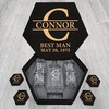 CONNOR Name - Personalized Whiskey Glasses And Decanter Set - Best Man Gift, Groomsman Gift, Wedding Gift, Boy Friend Gift Idea
