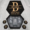 BYERS Name - Personalized Whiskey Glasses And Decanter Set - Best Man Gift, Groomsman Gift, Wedding Gift, Boy Friend Gift Idea