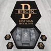 BERGEN Name - Personalized Whiskey Glasses And Decanter Set - Best Man Gift, Groomsman Gift, Wedding Gift, Boy Friend Gift Idea