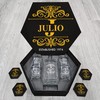 Custom Established Whiskey Glasses And Decanter Set with Wood Box Birthday Gifts For Men, Dad, Boyfriend - JULIO Name
