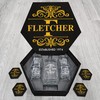Custom Established Whiskey Glasses And Decanter Set with Wood Box Birthday Gifts For Men, Dad, Boyfriend - FLETCHER Name