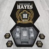 HAYES Finest Quality Aged to Perfection - Personalized Whiskey Decanter and Glasses with Wooden Box