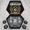 GROGAN Finest Quality Aged to Perfection - Personalized Whiskey Decanter and Glasses with Wooden Box