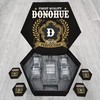 DONOHUE Finest Quality Aged to Perfection - Personalized Whiskey Decanter and Glasses with Wooden Box