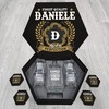 DANIELE Finest Quality Aged to Perfection - Personalized Whiskey Decanter and Glasses with Wooden Box
