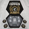 COPPOCK Finest Quality Aged to Perfection - Personalized Whiskey Decanter and Glasses with Wooden Box