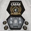 CASAS Finest Quality Aged to Perfection - Personalized Whiskey Decanter and Glasses with Wooden Box