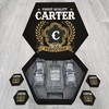 CARTER Finest Quality Aged to Perfection - Personalized Whiskey Decanter and Glasses with Wooden Box