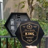 Personalized Whiskey Glasses And Decanter with Wooden Box - KING Fines Quality, Aged to Perfection