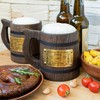 EDER Name - Personalized Wooden Beer Mug Groomsmen Gift, Custom Beer Mug Wooden Tankard  for Boyfriend, Husband, Dad Aged to Perfection